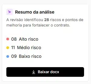 um exemplo de como a análise é estruturada