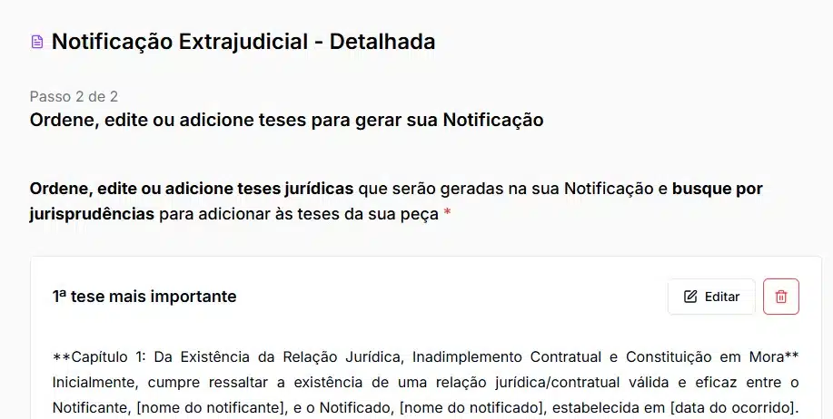 Prévia do modelo notificação extrajudicial